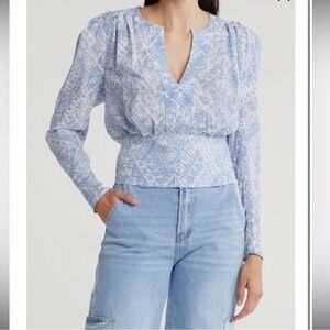 Joie Bailey Blouse Porcelain and English Manor